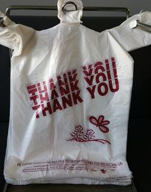 Les T-shirts effectuent vous remercient met en sac 11,5 » X 6,25&quot; X.21 », couleur noire, matériel de HDPE
