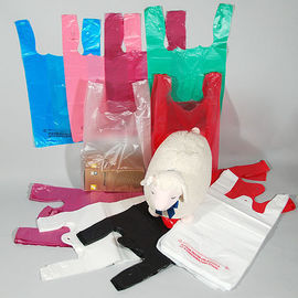 Les sacs à provisions en plastique de T-shirt d'épicerie raffinent le matériel blanc 12&quot; de HDPE X 6&quot; X.21 »