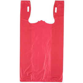 Sacs en plastique faits sur commande de T-shirt, sacs réutilisés de relief non imprimés de T-shirt