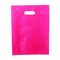 Larme au détail rose/pourpre de sacs de cadeau résistante aucun gousset avec les poignées découpées avec des matrices