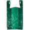 Les sacs d'épicerie de couleur verte, tee-shirt en plastique met en sac favorable à l'environnement