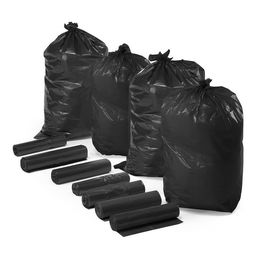 Couleur noire imprimée par coutume recyclable superpuissante de sacs de déchets de HDPE