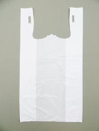 Sac de relief simple BLANC sac en plastique 13 MIC - 100 sacs/paquets, matériel de T-shirt de HDPE