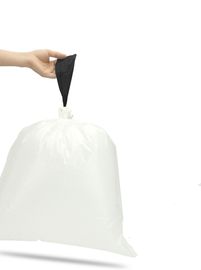 Le matériel de HDPE a réutilisé les sacs de déchets de cordon 10 - couleur du blanc 25MIC
