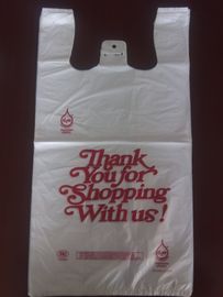 sac à provisions en plastique blanc du T-shirt 13mic de 300+160*525mm - 1000/Case, matériel de HDPE