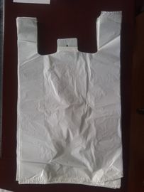 sac à provisions en plastique blanc du T-shirt 16mic de 400+190*650mm - 500/Case, matériel de HDPE