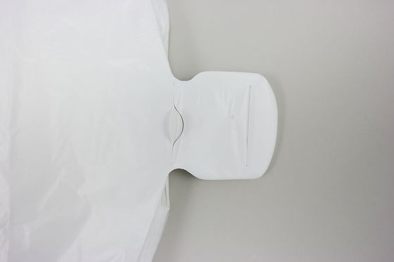 Sacs à provisions de T-shirt 13 MIC. 1000/case, couleur de WHITE avec l'impression, matériel de HDPE