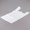 Sacs en plastique blancs matériels de T-shirt de LDPE, sacs personnalisés réutilisables de T-shirt