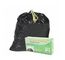 Longévité élevée noire de sacs de déchets de cordon de HDPE favorable à l'environnement